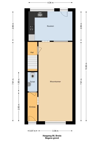 Floor plan - Haagweg 90, 4814 GG Breda 